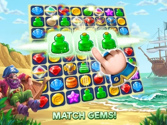 Изображение игры: Pirates & Pearls: Match 3 Game
