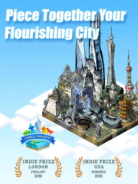 Изображение игры: Merge City 2048