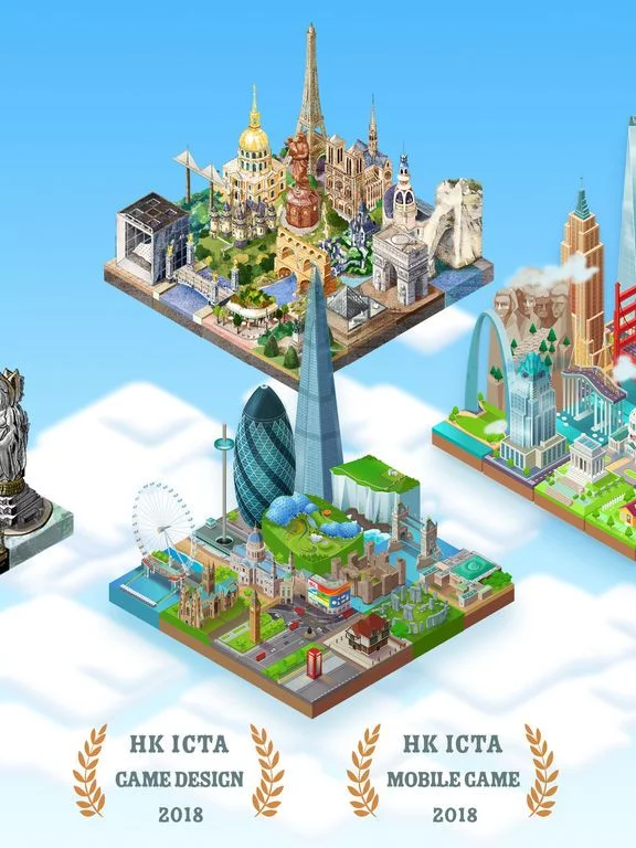 Изображение игры: Merge City 2048