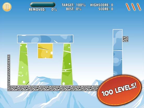 Изображение игры: Cut The Ice Blocks With Three Slices