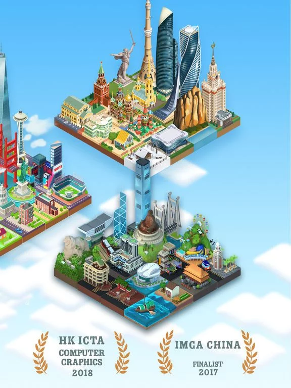 Изображение игры: Merge City 2048