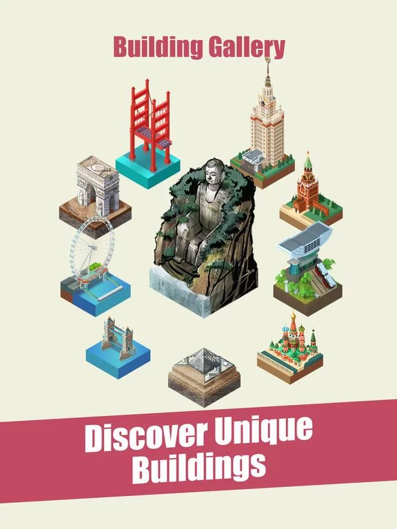 Изображение игры: Merge City 2048