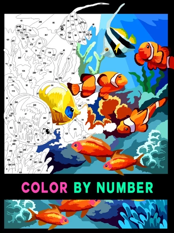 Изображение игры: Color by Number Adult coloring