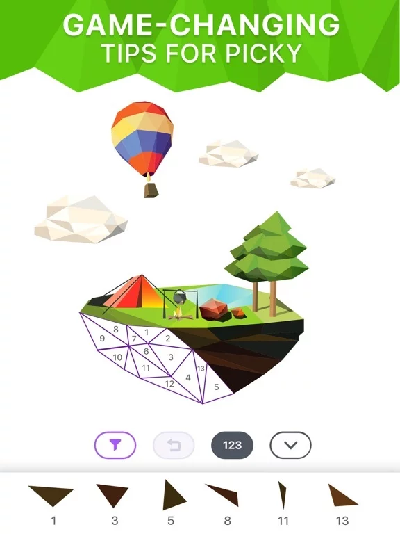 Изображение игры: MOSAIC Now - Low Poly Puzzles