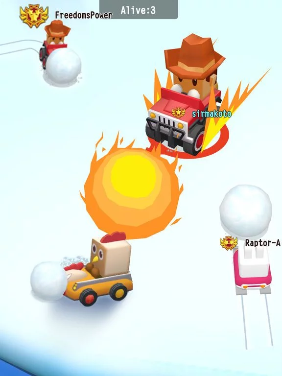 Изображение игры: SnowBumper.io - go kart frenzy