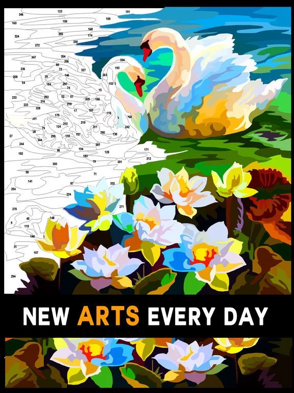 Изображение игры: Color by Number Adult coloring