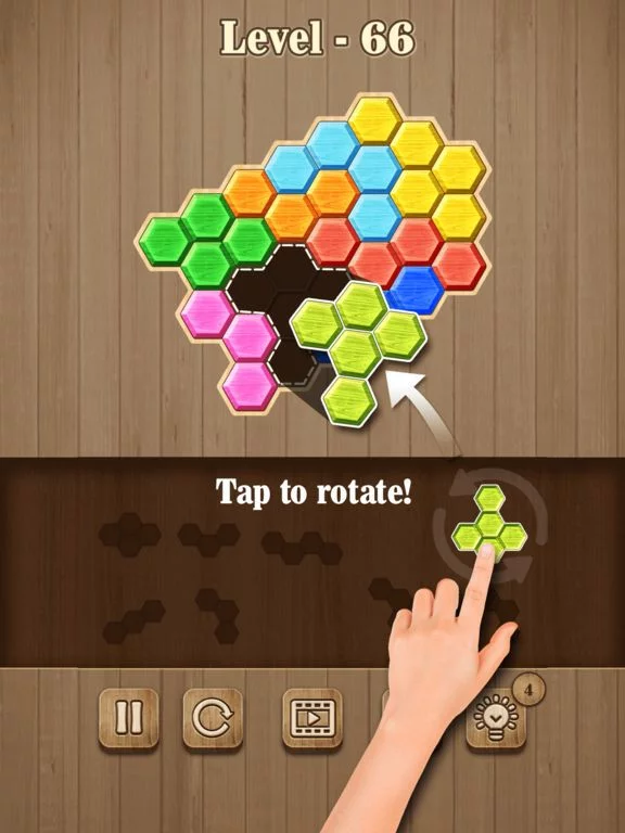 Изображение игры: Block Hexa Puzzle: Wooden Game