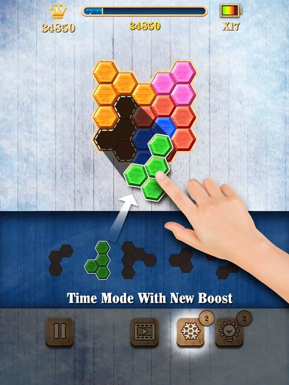 Изображение игры: Block Hexa Puzzle: Wooden Game