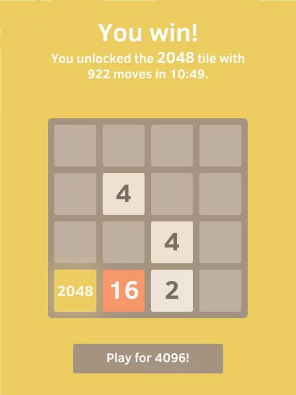 Изображение игры: 2048 by Gabriele Cirulli