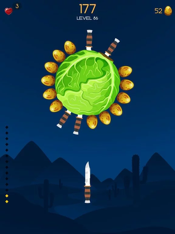 Изображение игры: Knife Toss: Hit the Fruit