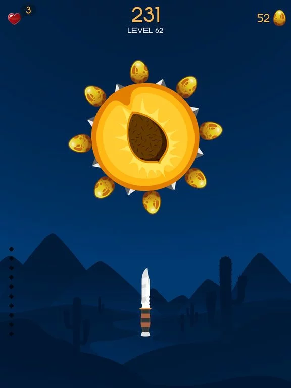 Изображение игры: Knife Toss: Hit the Fruit