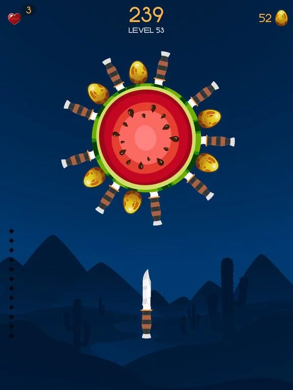 Изображение игры: Knife Toss: Hit the Fruit