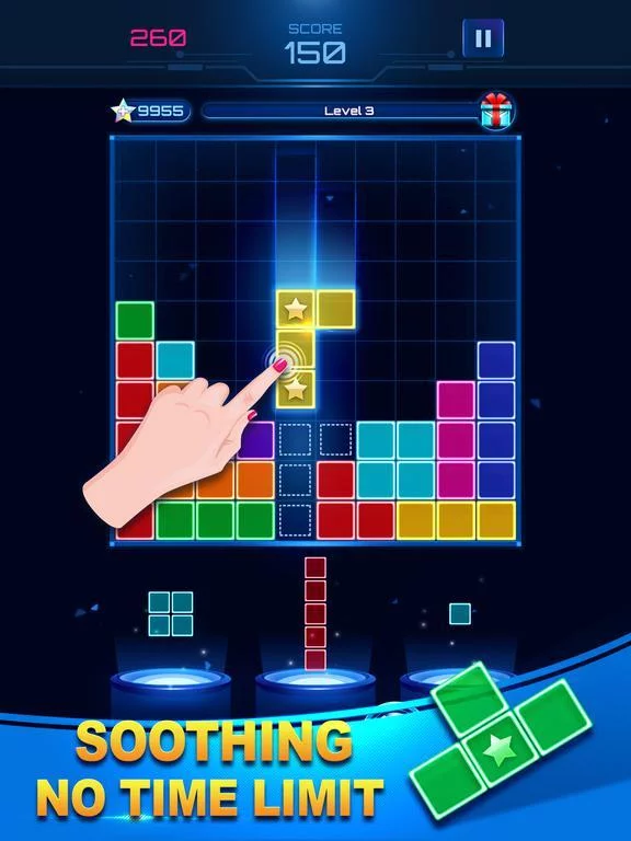 Изображение игры: Glow Block Puzzle Game