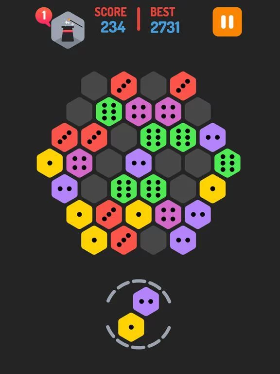 Изображение игры: Merge Blocks - Merging hexagon puzzle fun game, rotate and merged