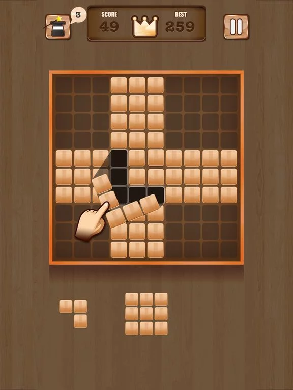 Изображение игры: Wooden 100 Block - Hexa Puzzle