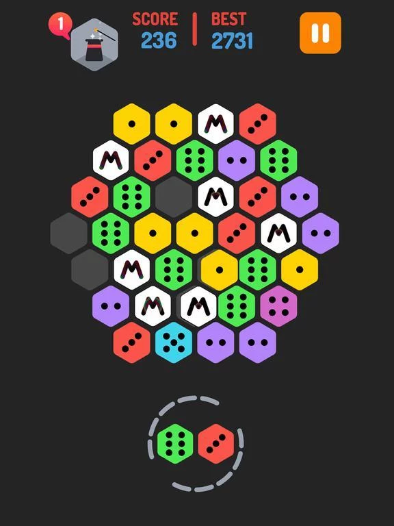 Изображение игры: Merge Blocks - Merging hexagon puzzle fun game, rotate and merged