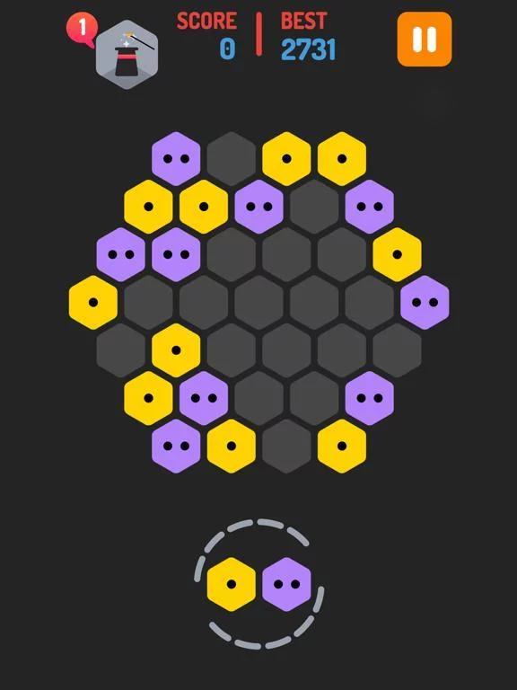 Изображение игры: Merge Blocks - Merging hexagon puzzle fun game, rotate and merged