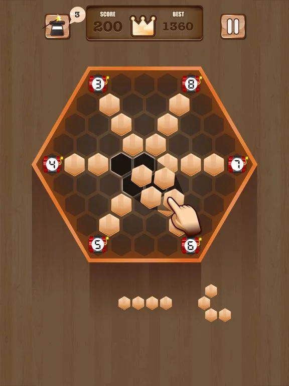 Изображение игры: Wooden 100 Block - Hexa Puzzle