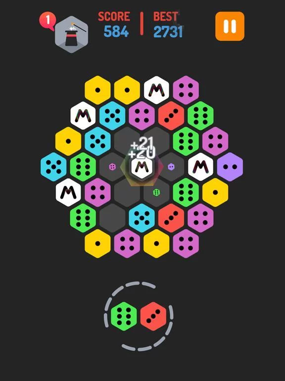 Изображение игры: Merge Blocks - Merging hexagon puzzle fun game, rotate and merged