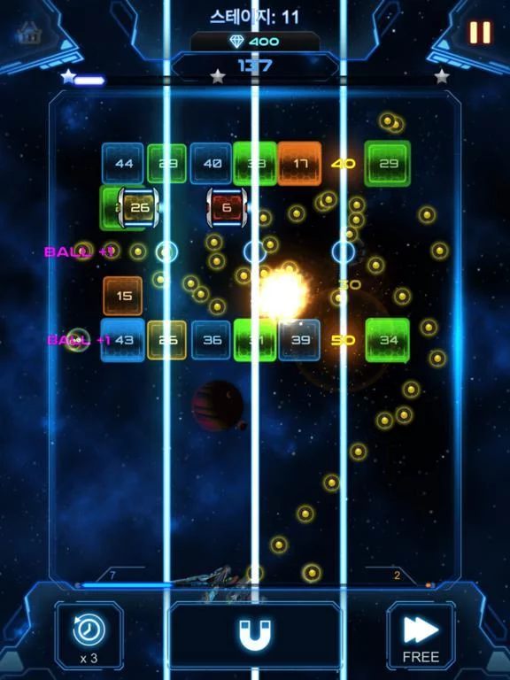 Изображение игры: Bricks Breaker Galaxy Shooter
