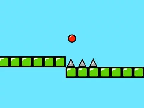 Изображение игры: Red Bouncing Ball Spikes Free