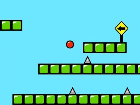Изображение игры: Red Bouncing Ball Spikes Free