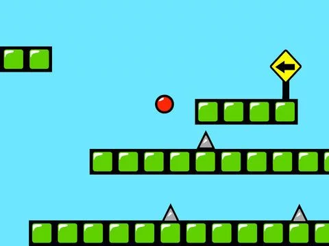 Изображение игры: Red Bouncing Ball Spikes Free