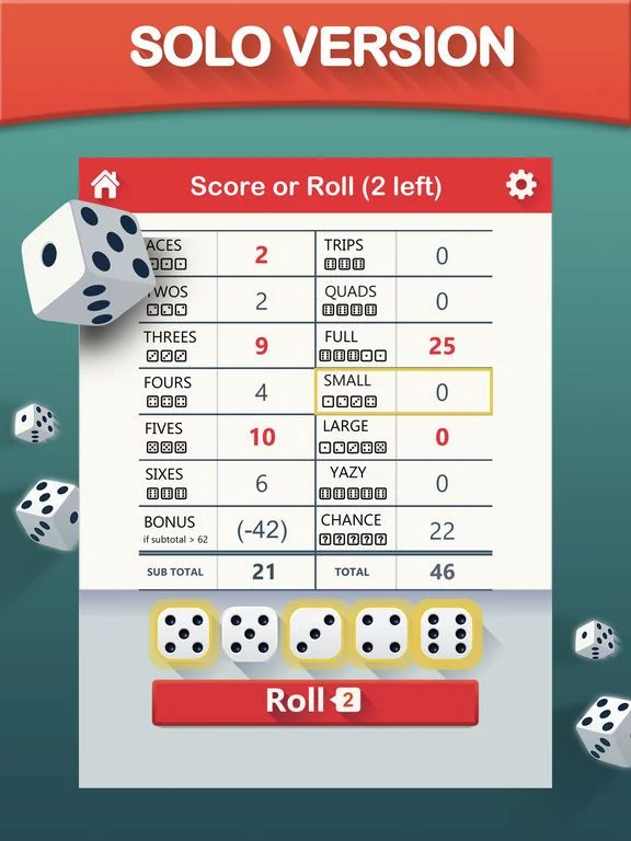 Изображение игры: Yazy yatzy dice game
