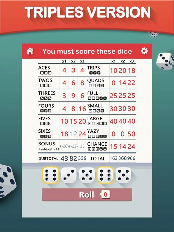 Изображение игры: Yazy yatzy dice game