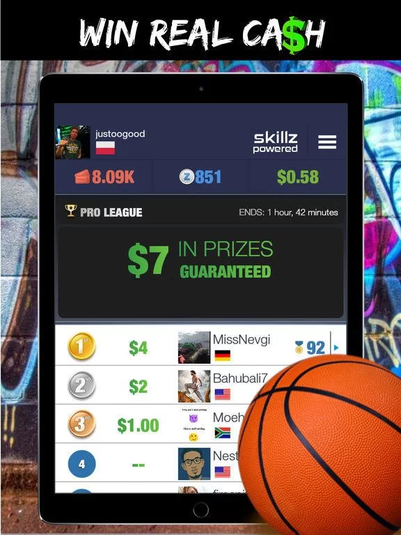 Изображение игры: Real Money Basketball Skillz