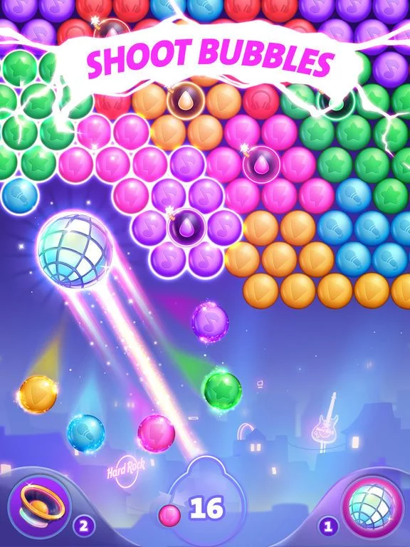 Изображение игры: Hard Rock Bubble Shooter
