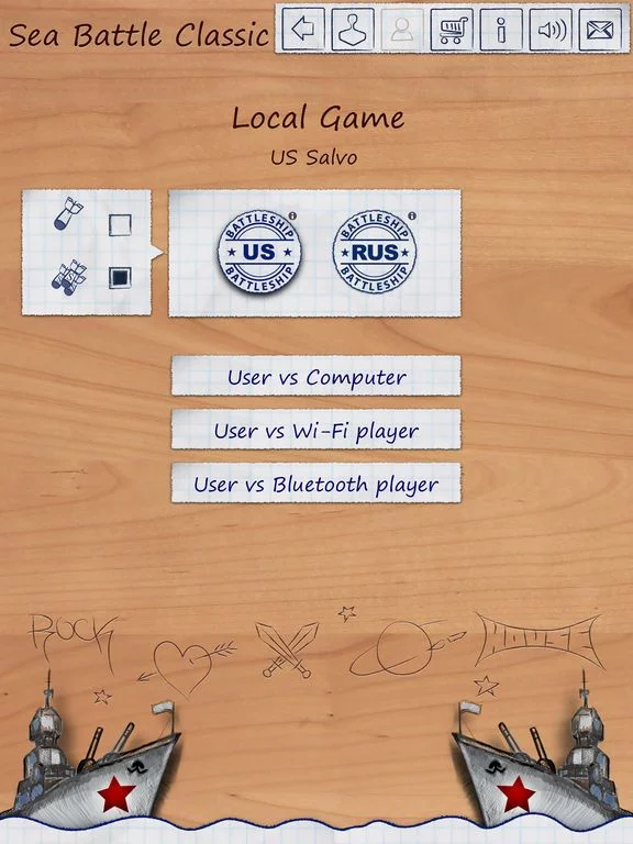 Изображение игры: Sea Battle HD: Classic battleship board game