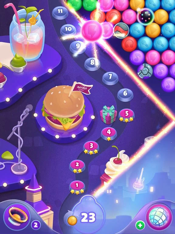Изображение игры: Hard Rock Bubble Shooter