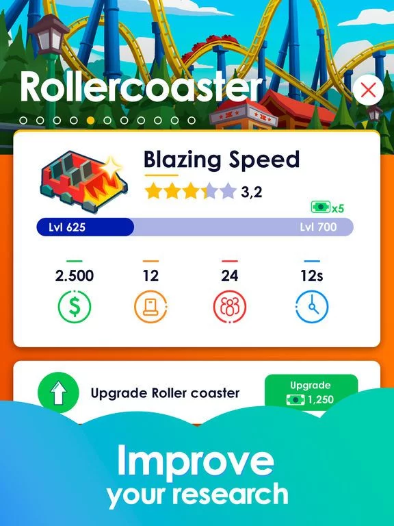 Изображение игры: Idle Theme Park - Tycoon Game