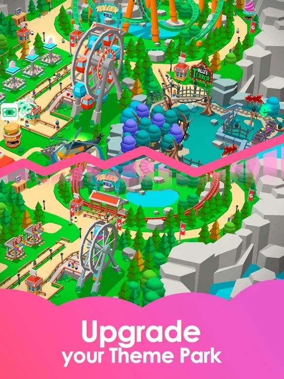 Изображение игры: Idle Theme Park - Tycoon Game
