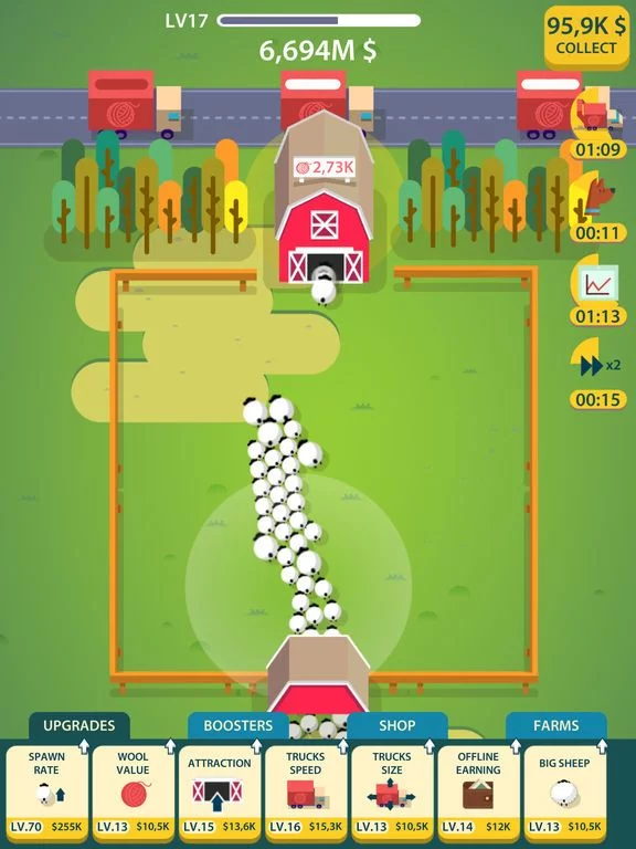 Изображение игры: Wool Factory Idle