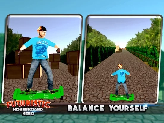 Изображение игры: Futuristic Hoverboard Hero