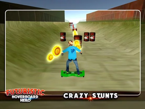 Изображение игры: Futuristic Hoverboard Hero