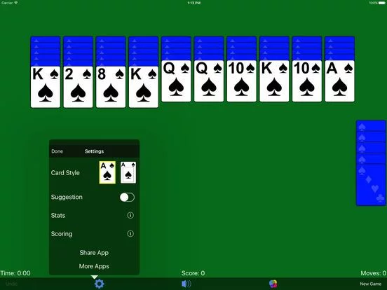 Изображение игры: Spider Solitaire·