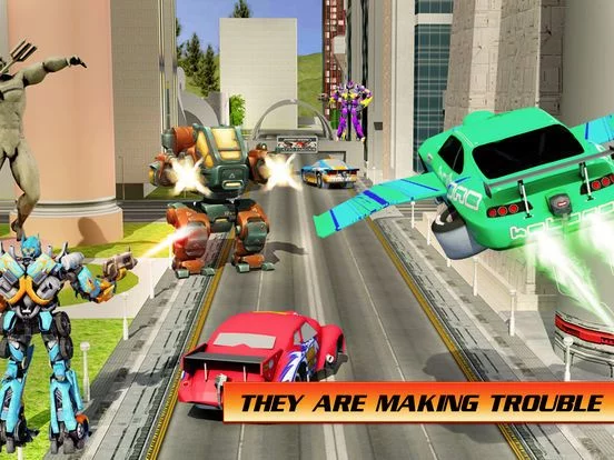 Изображение игры: Flying Car War Hero Robot