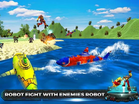 Изображение игры: Shark Robot Transform war Hero