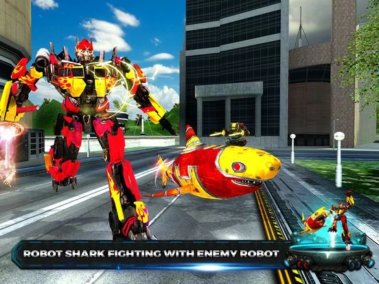 Изображение игры: Shark Robot Transform war Hero