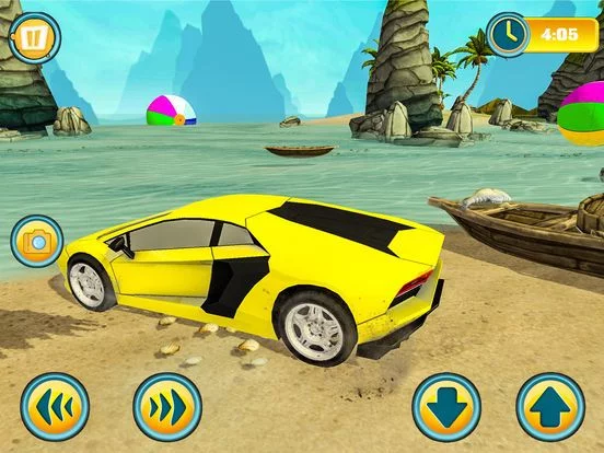 Изображение игры: Car Water Surfing Float Race