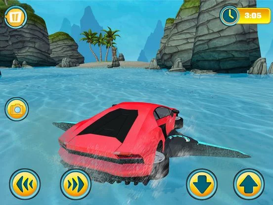 Изображение игры: Car Water Surfing Float Race