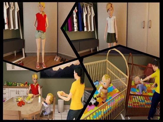 Изображение игры: Newborn Twin Baby Mother Games
