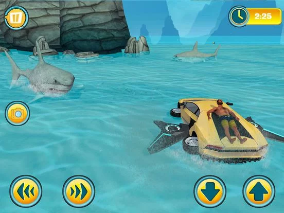 Изображение игры: Car Water Surfing Float Race