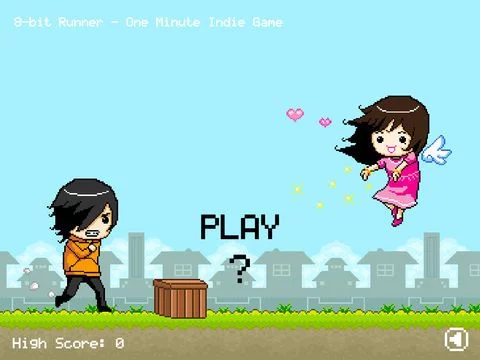 Изображение игры: 8-bit Runner - One Minute Indie Game