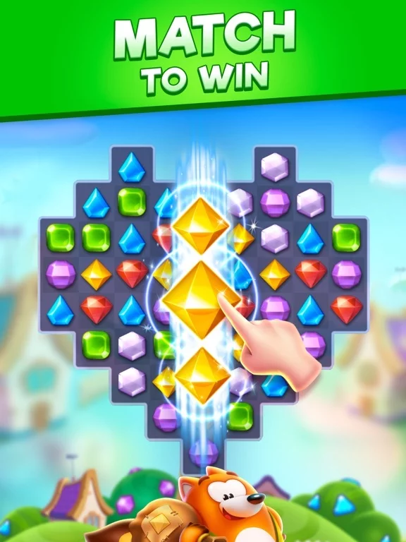 Изображение игры: Bling Crush-Gem Match 3 Puzzle