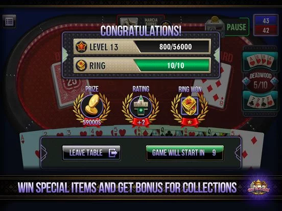 Изображение игры: Gin Rummy online card game