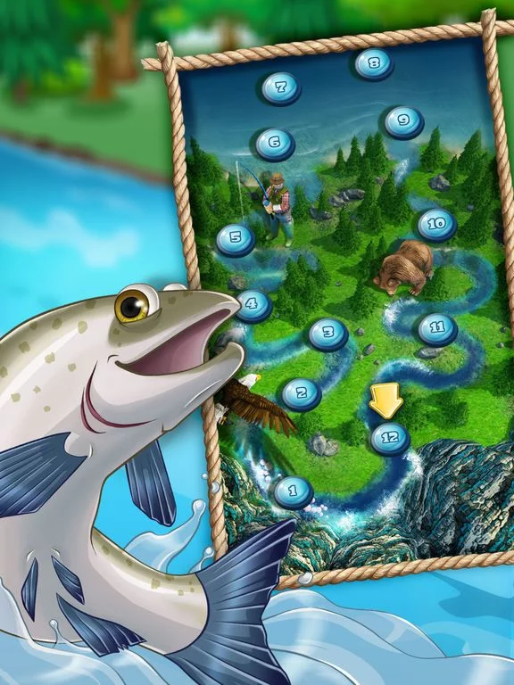 Изображение игры: Salmon Race - Swim and win!